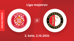 Girona FC - Feyenoord Rotterdam: ONLINE prenos zo zápasu 2. kola Ligy majstrov.