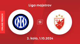 Inter Miláno - Crvena zvezda Belehrad: ONLINE prenos zo zápasu 2. kola Ligy majstrov. 