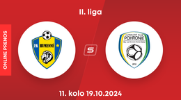 FK Humenné - FK Pohronie: ONLINE prenos zo zápasu 11. kola II. ligy.