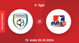 FK Pohronie - MŠK Považská Bystrica: ONLINE prenos zo zápasu 12. kola II. ligy.