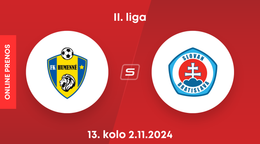 FK Humenné - ŠK Slovan Bratislava B: ONLINE prenos zo zápasu 13. kola II. ligy.