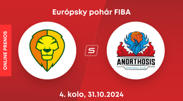 Patrioti Levice - Anorthosis Famagusta: LIVE STREAM zo zápasu 4. kola Európskeho pohára FIBA. 