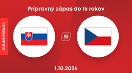 Slovensko - Česko: LIVE STREAM z prípravného zápasu do 16 rokov. 