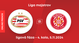 PSV Eindhoven - Girona: ONLINE prenos zo zápasu 4. kola Ligy majstrov. 