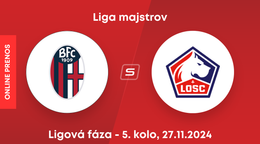 Bologna FC - Lille OSC: ONLINE prenos zo zápasu 5. kola ligovej fázy Ligy majstrov.