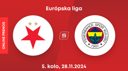 Slavia Praha - Fenerbahce Istanbul: ONLINE prenos zo zápasu 4. kola Európskej ligy.