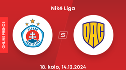 ŠK Slovan Bratislava - FC DAC 1904 Dunajská Streda: ONLINE prenos zo zápasu 18. kola Niké ligy.