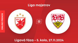 Crvena zvezda Belehrad - VfB Stuttgart: ONLINE prenos zo zápasu 5. kola ligovej fázy Ligy majstrov.