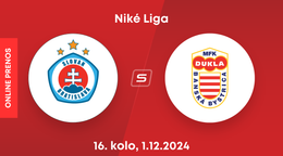 ŠK Slovan Bratislava - MFK Dukla Banská Bystrica: ONLINE prenos zo zápasu 16. kola Niké ligy.