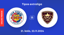 HKM Zvolen - HK Dukla Trenčín: ONLINE prenos zo zápasu 21. kola Tipos extraligy.