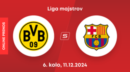 Borussia Dortmund - FC Barcelona: ONLINE prenos zo zápasu 6. kola Ligy majstrov. 