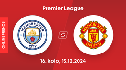 Manchester City - Manchester United: ONLINE prenos zo zápasu 16. kola Premier League. 
