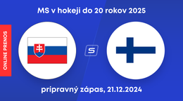 Slovensko U20 - Fínsko U20: ONLINE prenos z prípravného zápasu