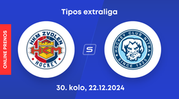 HKM Zvolen - HK Nitra: ONLINE prenos zo zápasu 30. kola Tipos extraligy.