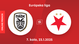 PAOK Solún - Slavia Praha: ONLINE prenos zo zápasu 7. kola Európskej ligy.