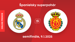 Real Madrid - RCD Mallorca: ONLINE prenos zo semifinále Španielskeho superpohára.