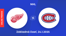 Detroit Red Wings - Montreal Canadiens: ONLINE prenos zo zápasu NHL. Predstaví sa aj Juraj Slafkovský.