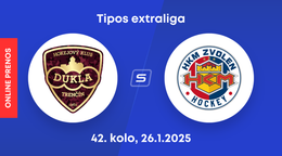 HK Dukla Trenčín - HKM Zvolen: ONLINE prenos zo zápasu 42. kola Tipos extraligy.