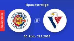 HKM Zvolen - HC Slovan Bratislava: ONLINE prenos zo zápasu 50. kola Tipos extraligy.