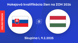 Slovensko - Maďarsko: ONLINE prenos zo zápasu hokejovej kvalifikácie žien na ZOH 2026.