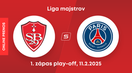 Stade Brest - Paríž St. Germain: ONLINE prenos zo zápasu play-off Ligy majstrov. 