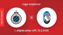 Club Bruggy - Atalanta Bergamo: ONLINE prenos zo zápasu play-off Ligy majstrov. 