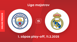 Manchester City - Real Madrid: ONLINE prenos zo zápasu play-off Ligy majstrov. 