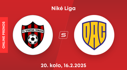 FC Spartak Trnava - FC DAC 1904 Dunajská Streda: ONLINE prenos zo zápasu 20. kola Niké ligy.