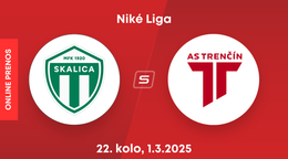 MFK Skalica - AS Trenčín: ONLINE prenos zo zápasu 22. kola Niké ligy.