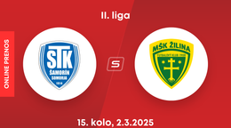 FC ŠTK 1914 Šamorín - MŠK Žilina B: ONLINE prenos zo zápasu 15. kola II. ligy.