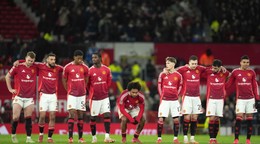 Futbalisti Manchester United po penaltovom rozstrele po zápase FA Cupu proti Fulhamu.