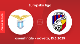 Lazio Rím - FC Viktoria Plzeň: ONLINE prenos z odvetného zápasu osemfinále Európskej ligy.