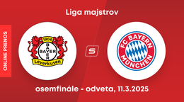 Bayer Leverkusen - Bayern Mníchov: ONLINE prenos zo zápasu osemfinále Ligy majstrov. 