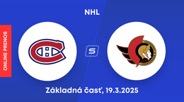 Montreal Canadiens - Ottawa Senators: ONLINE prenos zo zápasu základnej časti NHL.