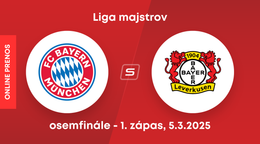 Bayern Mníchov - Bayer Leverkusen: ONLINE prenos zo zápasu osemfinále Ligy majstrov. 