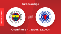 Fenerbahce Istanbul - Glasgow Rangers: ONLINE prenos z prvého zápasu osemfinále Európskej ligy.