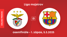 Benfica Lisabon - FC Barcelona: ONLINE prenos zo zápasu osemfinále Ligy majstrov. 