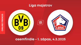 Borussia Dortmund - Lille OSC: ONLINE prenos zo zápasu osemfinále Ligy majstrov. 