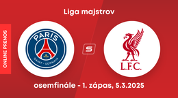 Paríž St. Germain - Liverpool FC: ONLINE prenos zo zápasu osemfinále Ligy majstrov. 