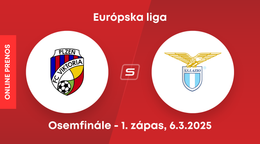 Viktoria Plzeň - Lazio Rím: ONLINE prenos z prvého zápasu osemfinále Európskej ligy.