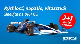 Sledujte novú sezónu F1 na DIGI GO! Teraz získate tri mesiace za cenu dvoch