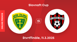 MŠK Žilina - FC Spartak Trnava: ONLINE prenos zo štvrťfinále Slovnaft Cupu.