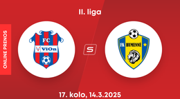 FC ViOn Zlaté Moravce - FK Humenné: ONLINE prenos zo zápasu 17. kola II. ligy.