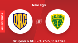 FC DAC 1904 Dunajská Streda - MŠK Žilina: ONLINE prenos zo zápasu 2. kola skupiny o titul v Niké lige.