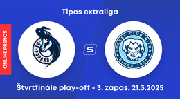 HK Poprad - HK Nitra: ONLINE prenos z 3. zápasu štvrťfinále play-off Tipos extraligy.