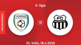 FK Pohronie - FC Petržalka: ONLINE prenos zo zápasu 22. kola II. ligy.
