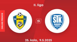 FK Humenné - FC ŠTK 1914 Šamorín: ONLINE prenos zo zápasu 25. kola II. ligy.