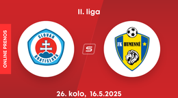 ŠK Slovan Bratislava B - FK Humenné: ONLINE prenos zo zápasu 26. kola II. ligy.
