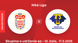 MFK Dukla Banská Bystrica - MFK Zemplín Michalovce: ONLINE prenos zo zápasu 10. kola skupiny o udržanie sa v Niké lige.