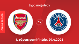 Arsenal FC - Paríž St. Germain: ONLINE prenos zo zápasu semifinále Ligy majstrov.